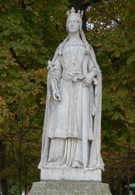 Bertrade de Laon, statue dans les jardins du Luxembourg (Eugene Oudiné 1848)