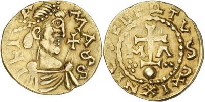 Solidus de 20 siliques emis par Childebert l'adopte